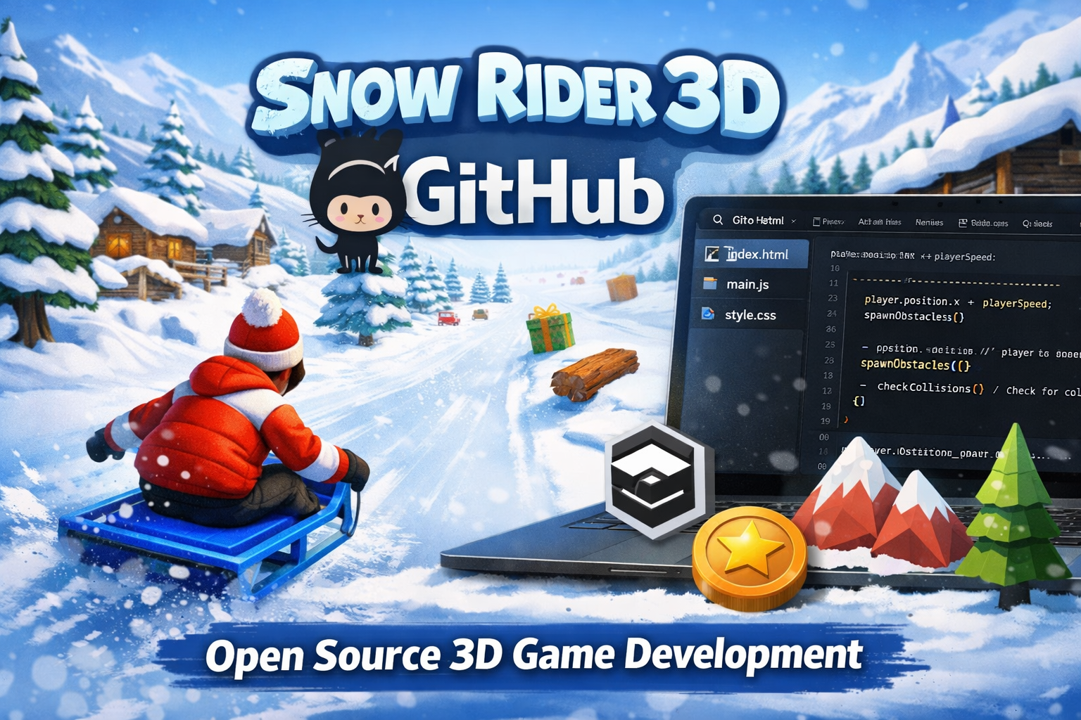 snow rider 3d github